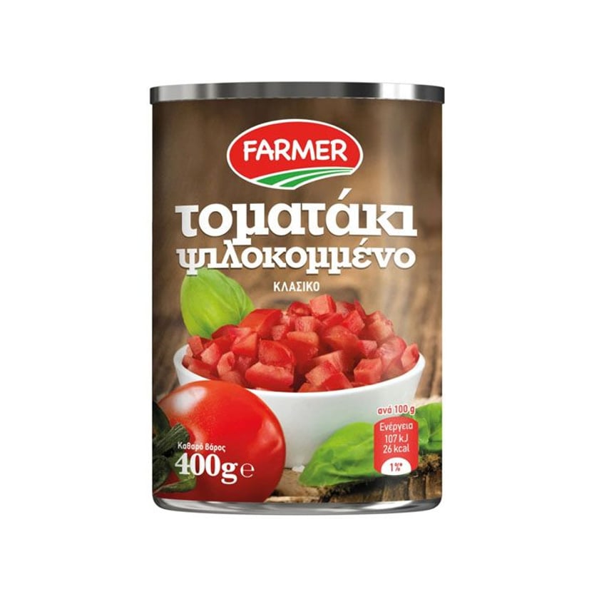 Farmer Ντομάτα Ψιλοκομμένη & Αποφλοιωμένη 400g