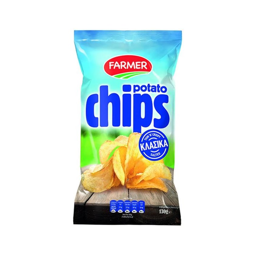 Farmer Πατατάκια Κλασικά με Αλάτι 130g