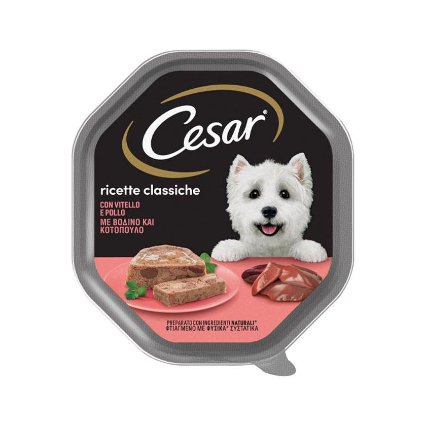 Cesar Υγρή Τροφή για Σκύλους Βοδινό & Κοτόπουλο 150g