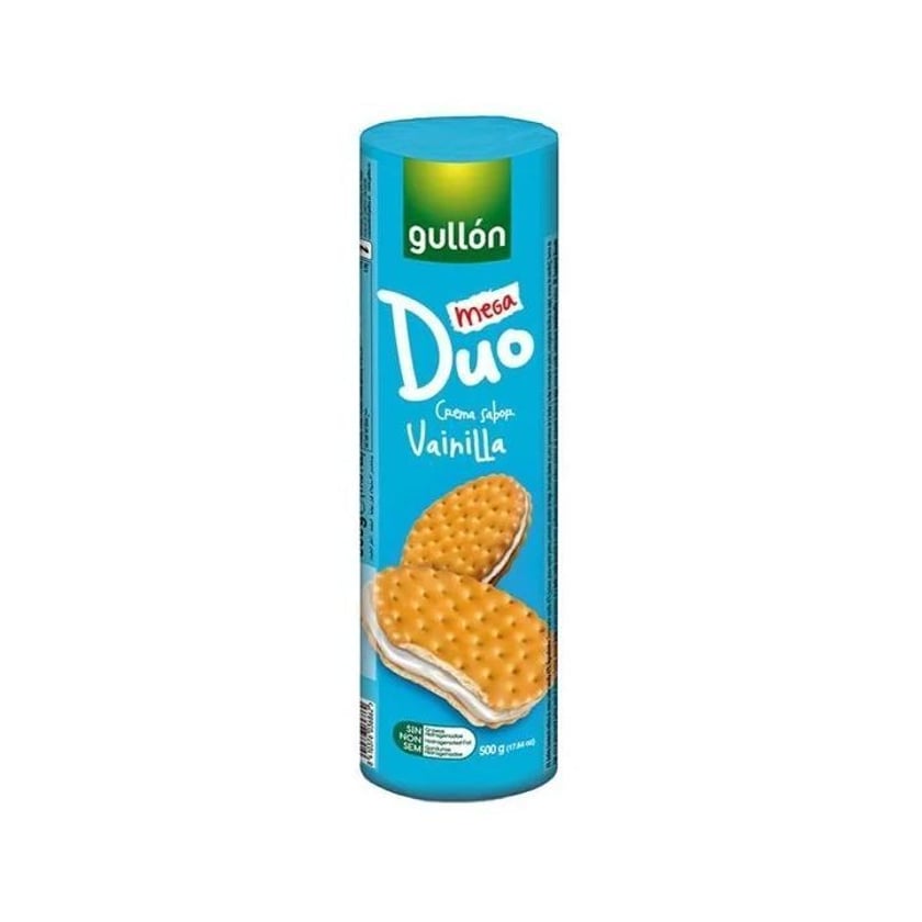 Gullon Μπισκότα Mega Duo με Γέμιση Βανίλια 500g