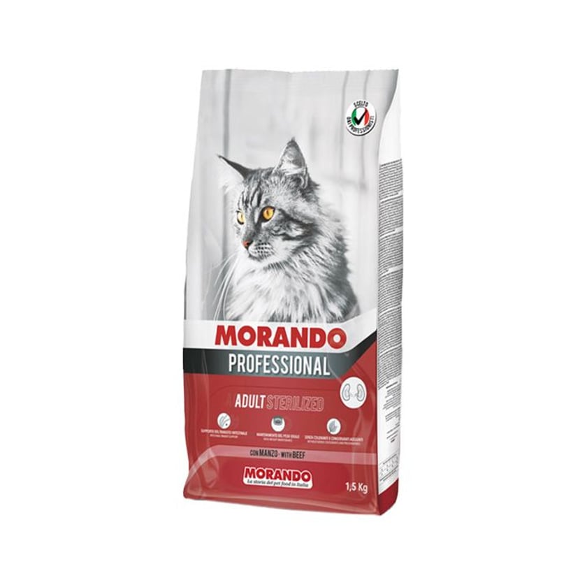 Morando Professional Adult Sterilized Dry Cat Food With Beef 1.5kg