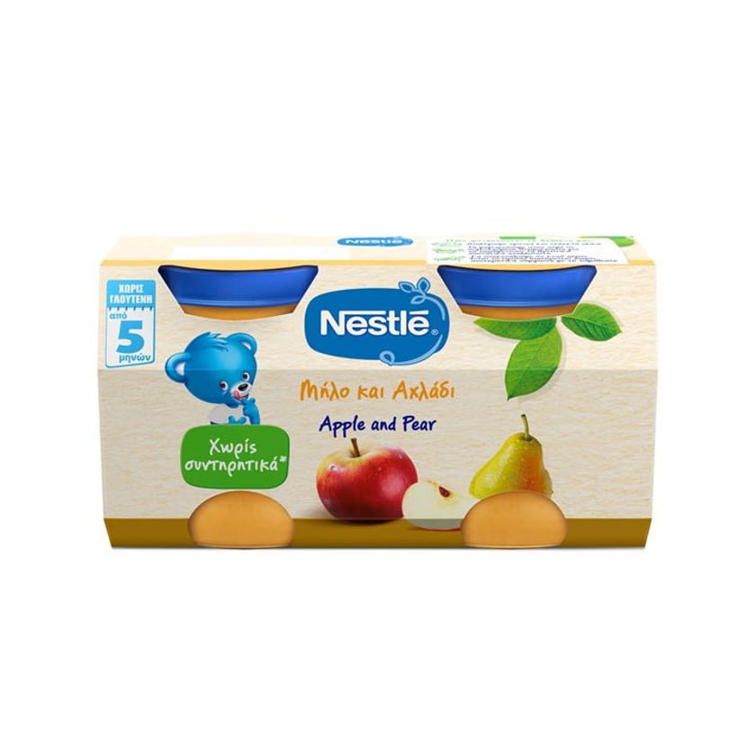 Nestle Φρουτόκρεμα Μήλο & Αχλάδι 5+ Μηνών 125g