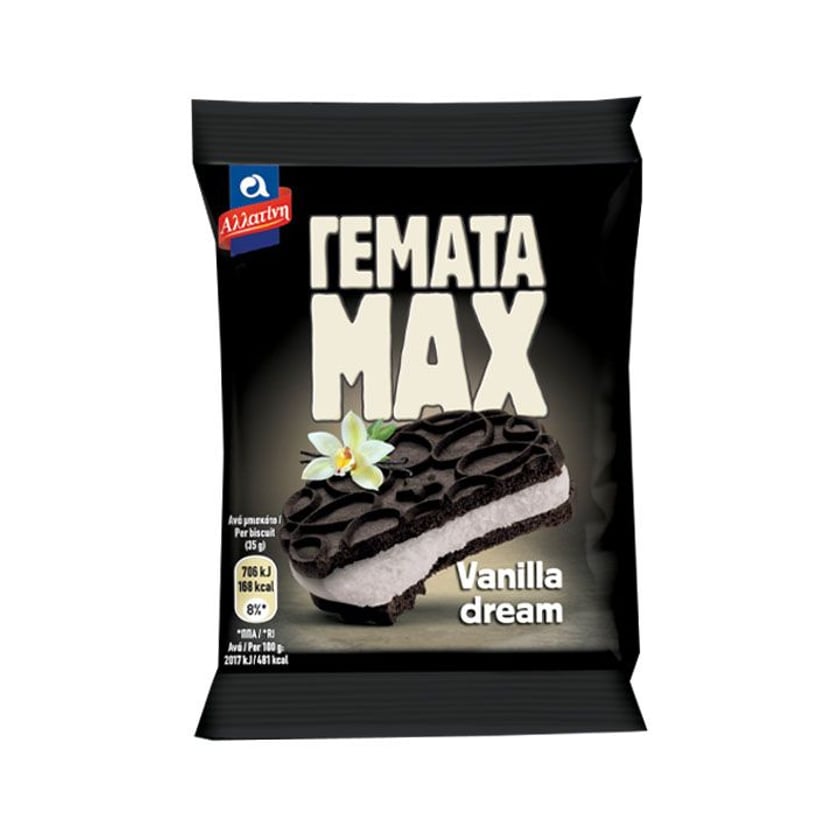 Αλλατίνη Γεμάτα Μπισκότα Max Vanilla Dream 35g