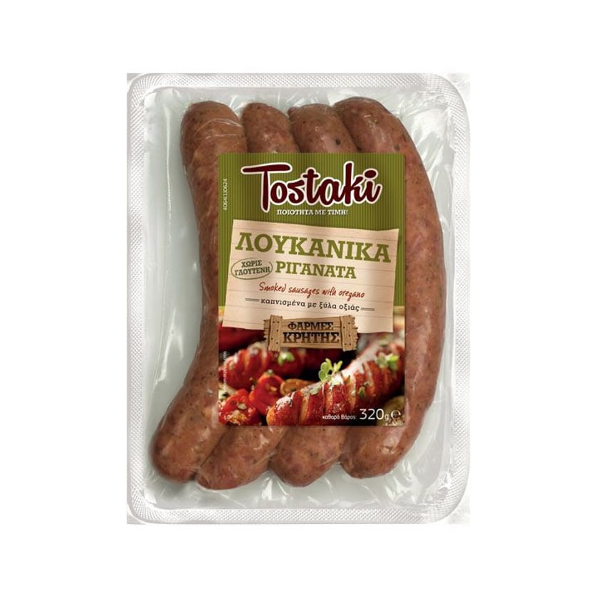 Tostaki Λουκάνικα Ριγανάτα Χωρίς Γλουτένη 320g