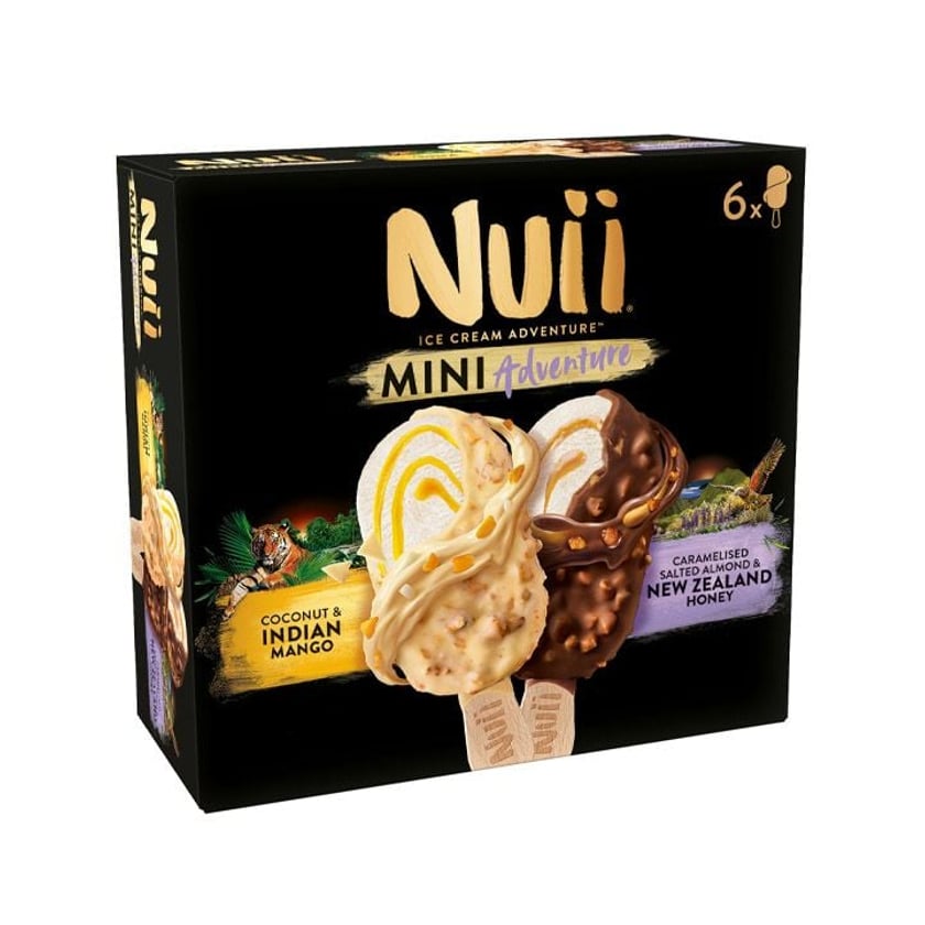 Nuii Mini Παγωτό Ξυλάκι Indian Mango & New Zealand Honey 6x55ml