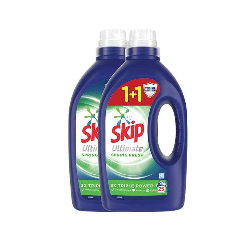 Skip Liquid Laundry Detergent Ultimate Spring Fresh 25 Washes 2x1.25l 1+1