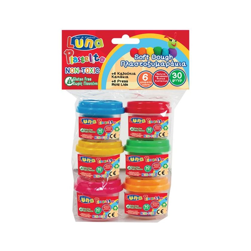 Luna Toys Πλαστοζυμαράκι 6 Χρώματα 30g