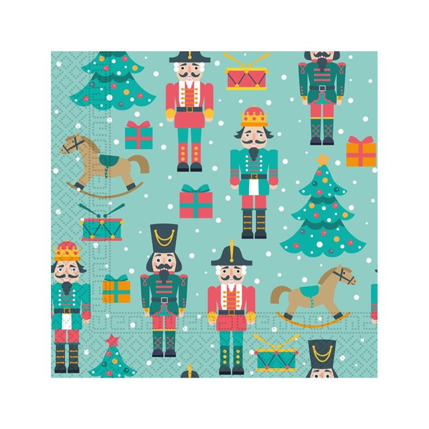 Decorata Xαρτοπετσέτες Nutcracker 3 φύλλων 33x33cm 20τεμ