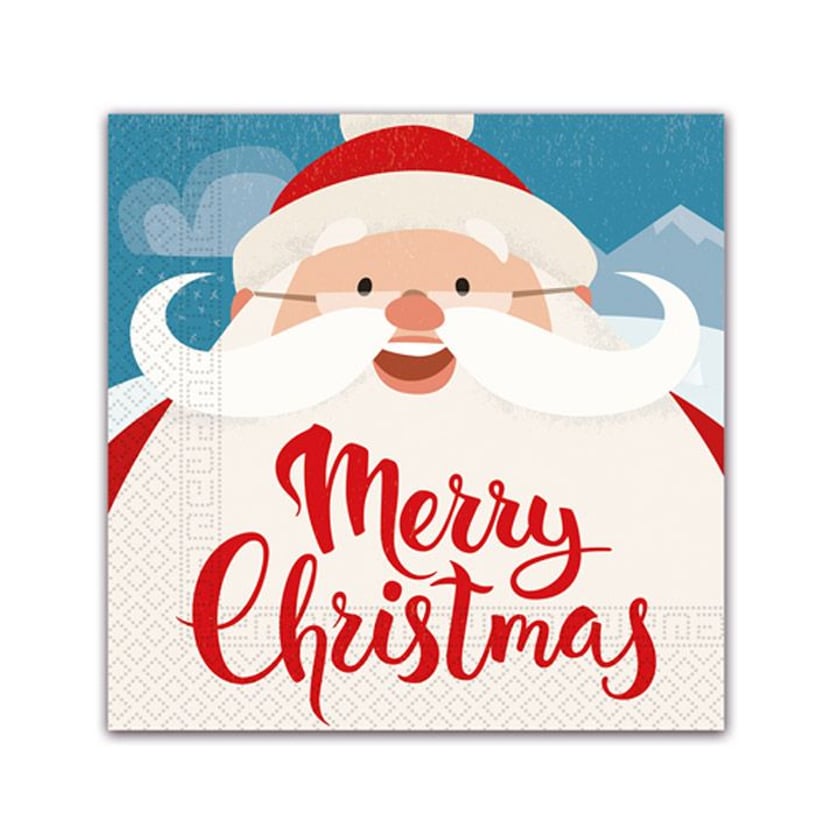 Decorata Xαρτοπετσέτες Joyful Claus 3 φύλλων 33x33cm 20τεμ
