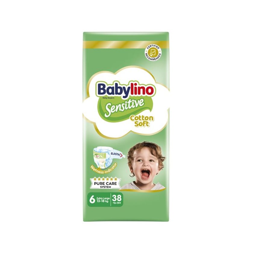 Babylino Sensitive Cotton Soft No6 13-18 Kg Value Pack 38τεμ