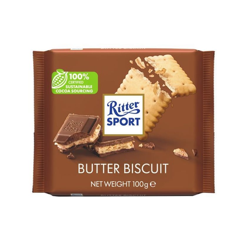 Ritter Sport Σοκολάτα Γάλακτος με Μπισκότο Βουτύρου 100g