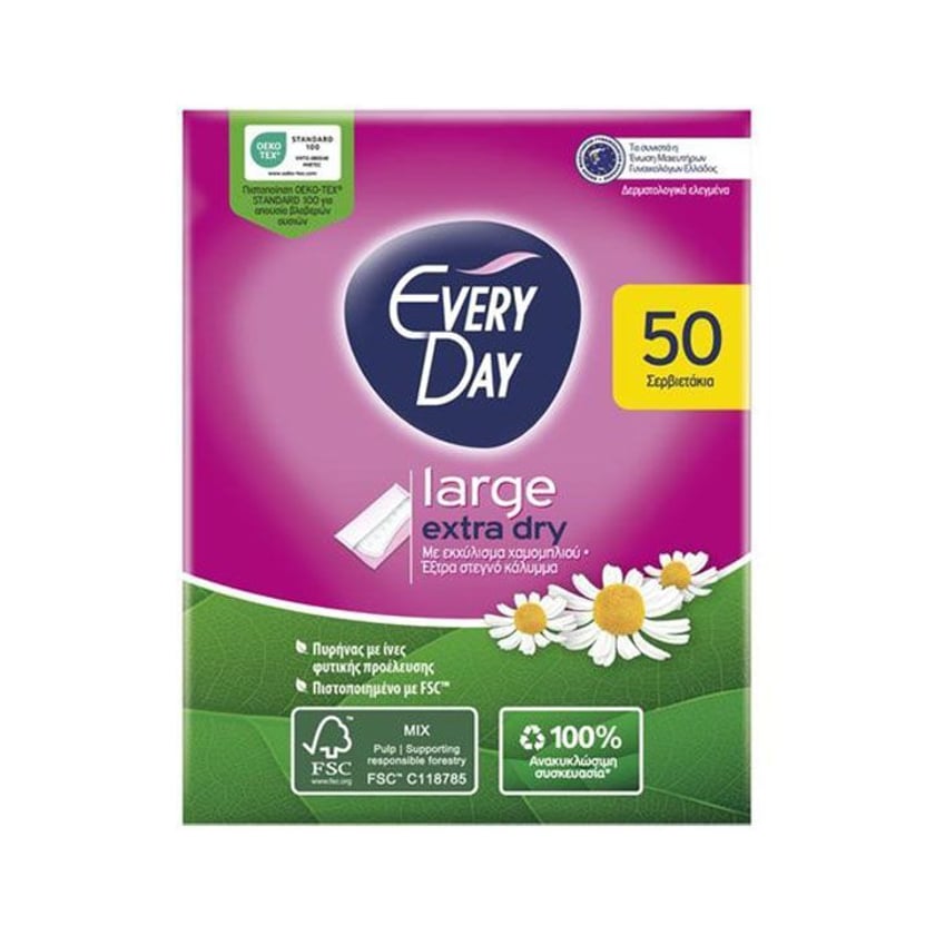 EveryDay Σερβιετάκια Extra Dry Large 50τεμ