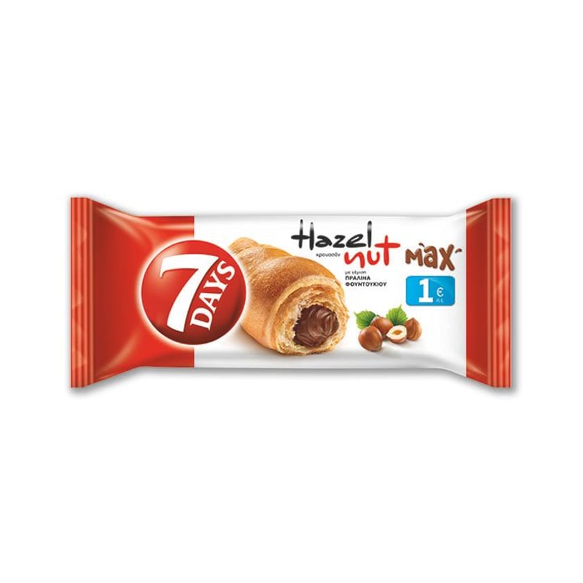 7Days Croissant Hazelnut Max Πραλίνα Σοκολάτα 130g