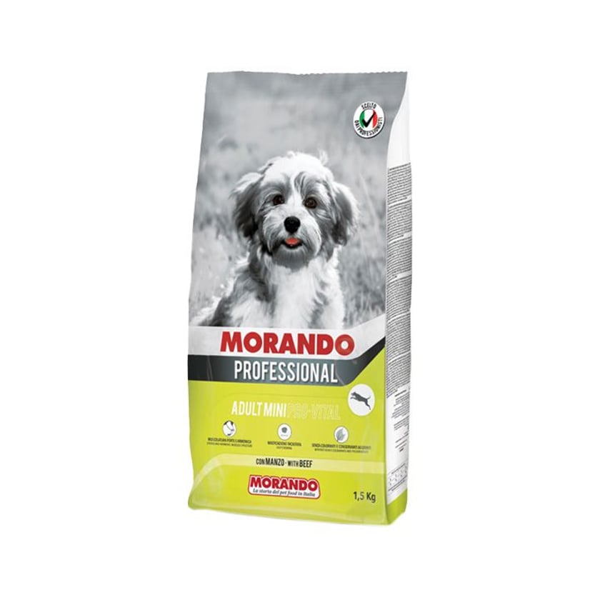 Morando Professional Adult Mini Pro-Vital Dry Dog Food With Beef 1.5kg