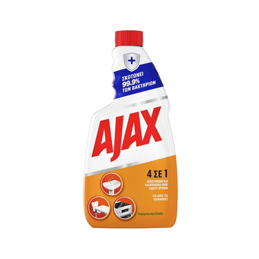 Ajax 4σε1 Ανταλλακτικό Kαθαριστικό Για Όλες τις Επιφάνειες 500ml