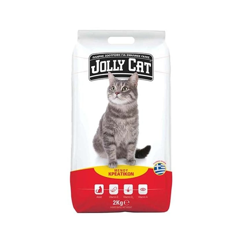 Jolly Cat Ξηρά Τροφή για Γάτες Πολύχρωμη με Κρέας 2kg