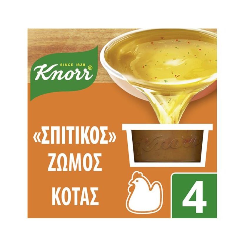 Knorr Σπιτικός Ζωμός Κότας 4x28g