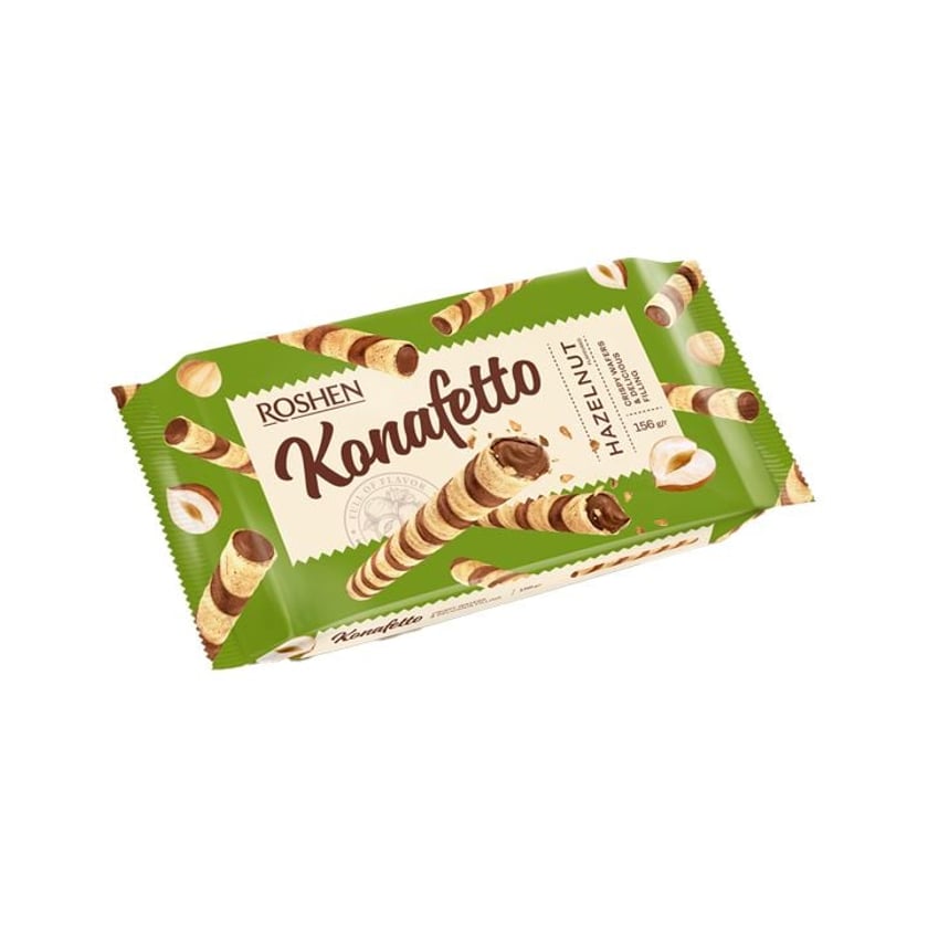 Roshen Konafetto Πουράκια με Γέμιση Κρέμα Φουντούκι 140g