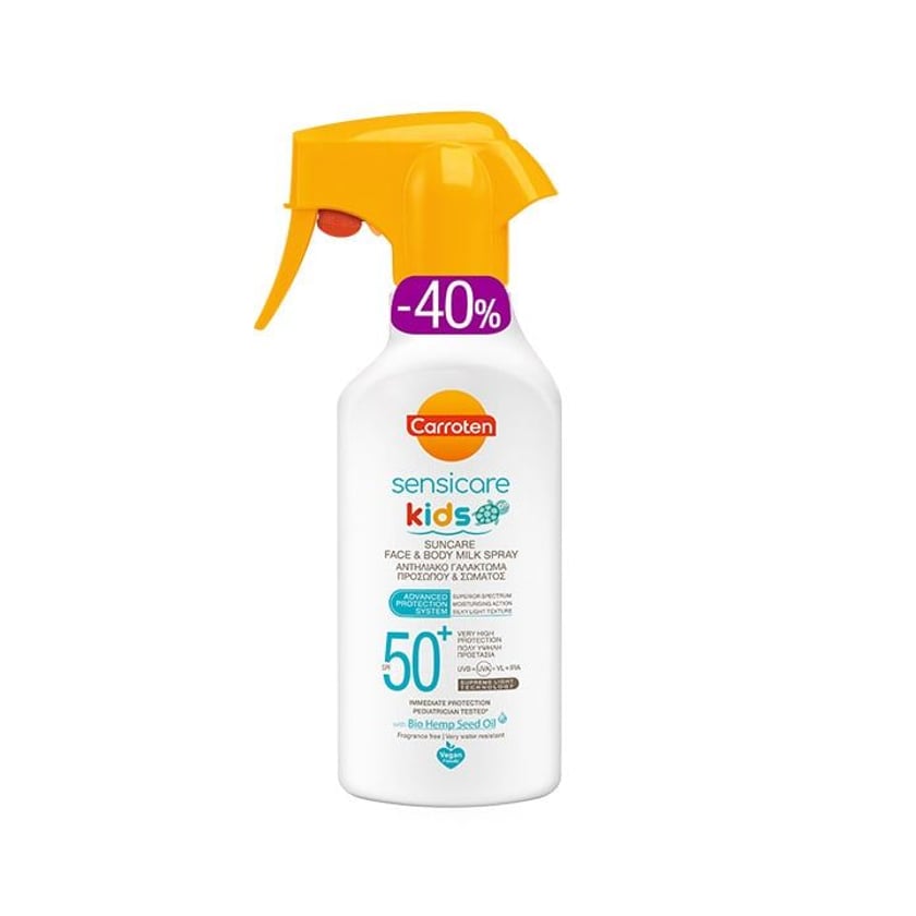 Carroten Αντηλιακό Παιδικό Γαλάκτωμα Spray Sensicare SPF50+ 270ml