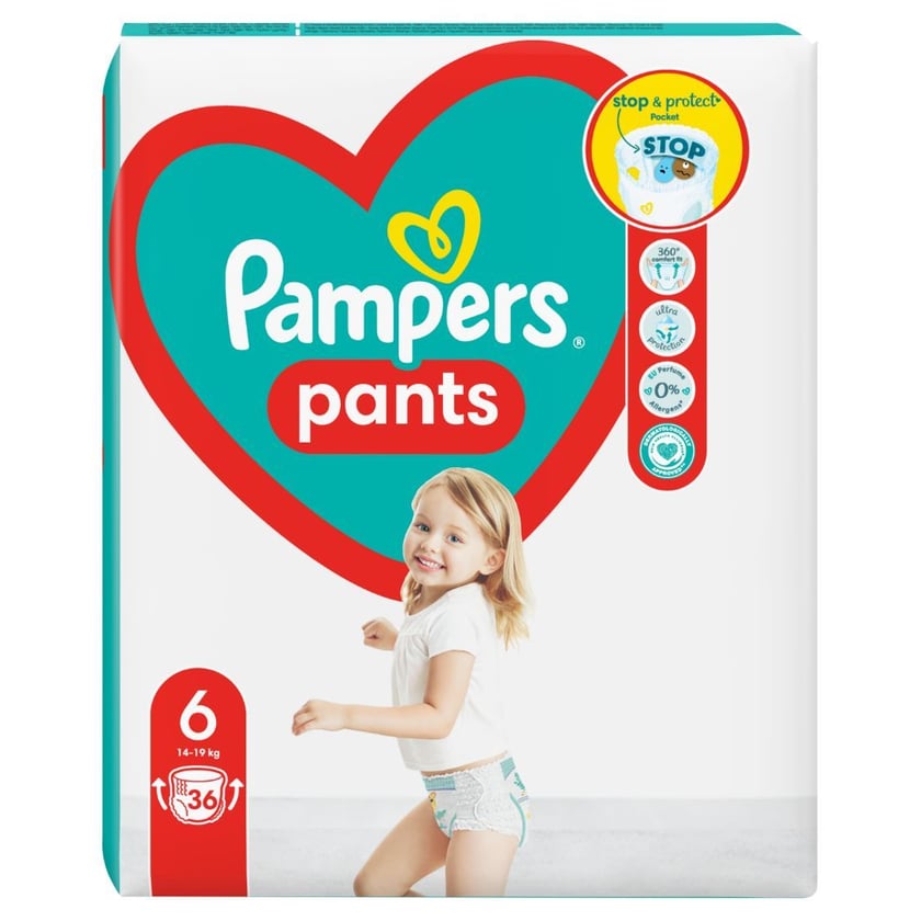 Pampers Πάνες Βρακάκι Maxi Νο6 14-19kg 36τεμ
