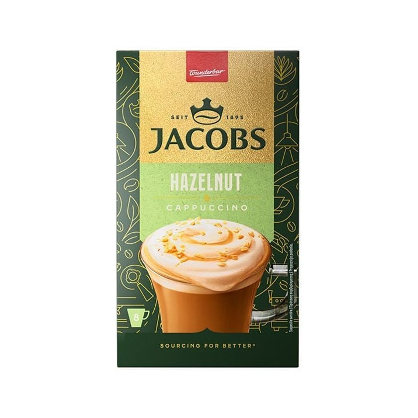 Jacobs Cappuccino Instant Coffee Hazelnut 8x17.8g