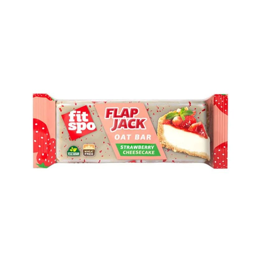 Fit Spo Flapjack Μπάρα Bρώμης Cheesecake Φράουλα 90g