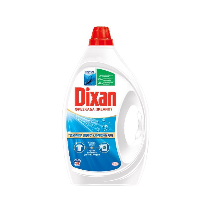 Dixan Liquid Laundry Detergent Ocean Freshness 48 Washes 2.16l