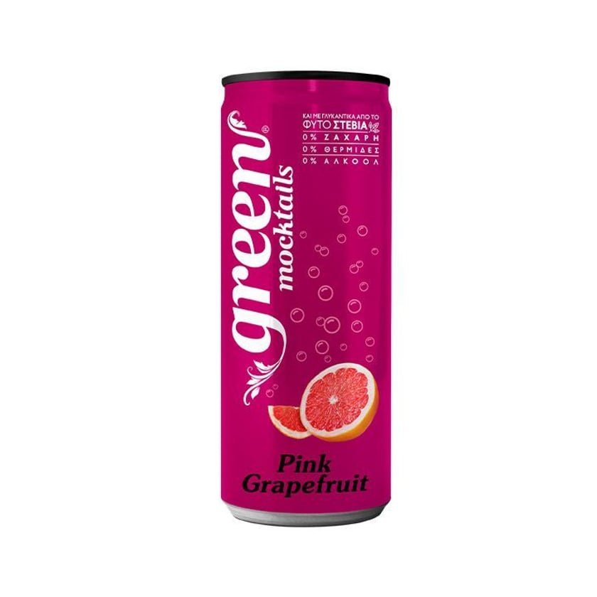 Green Mocktails Pink Grapefruit Χωρίς Ζάχαρη 330ml