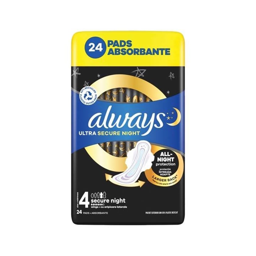 Always Ultra Σερβιέτες No4 Secure Night 24τεμ
