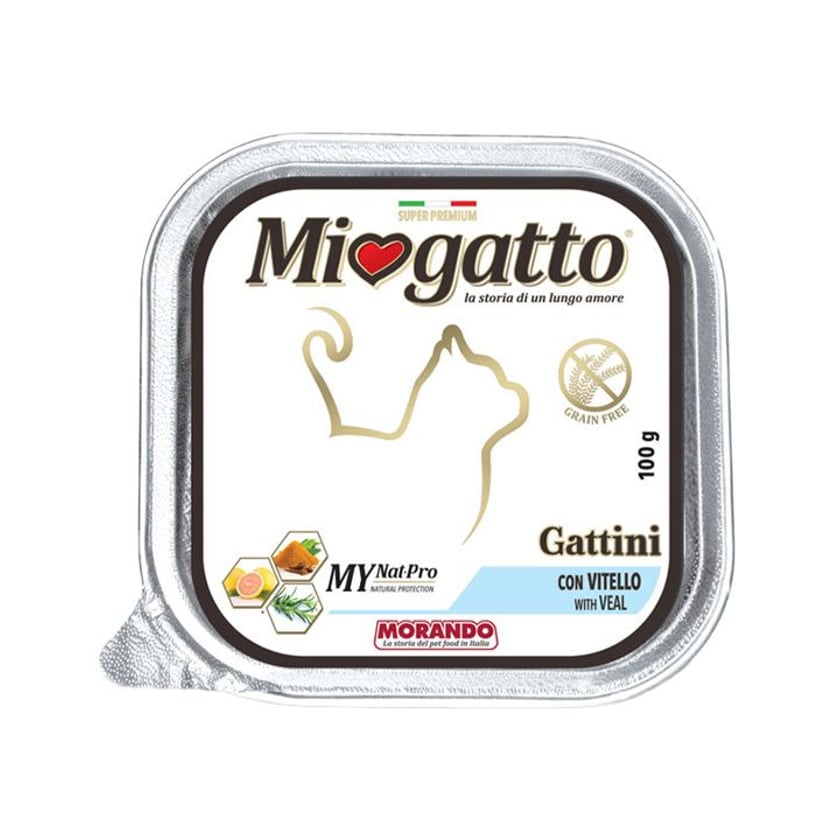 Miogatto Kitten Υγρή Τροφή για Γάτες Πατέ με Μοσχάρι 100g