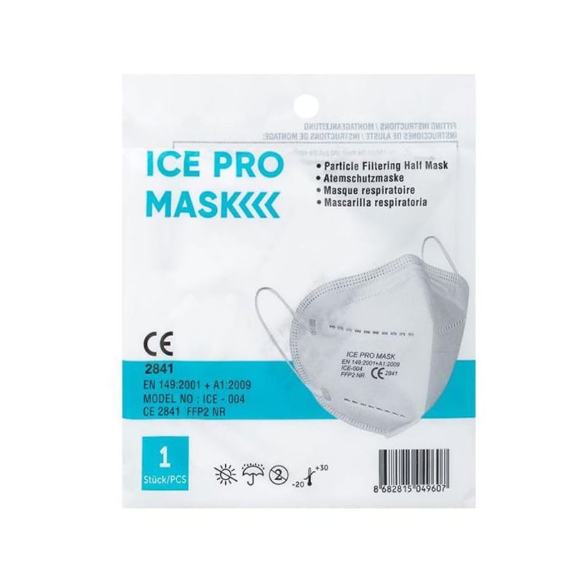 Ice Pro Μάσκα Ατομικής Προστασίας FFP2 NR 20τεμ