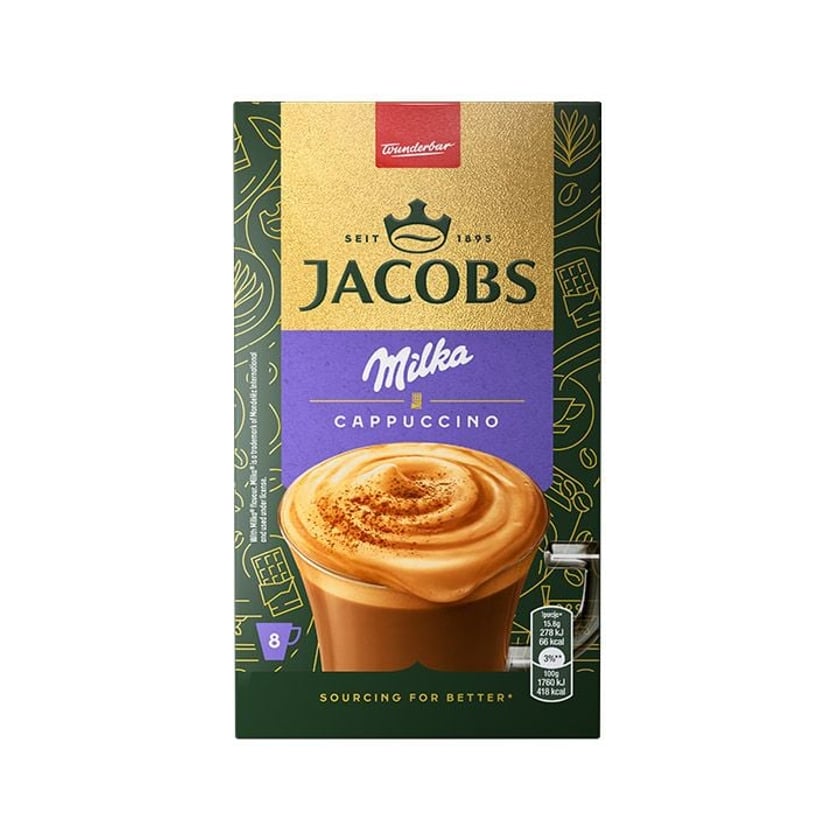 Jacobs Instant Cappuccino Choco Milka 8x15.8g