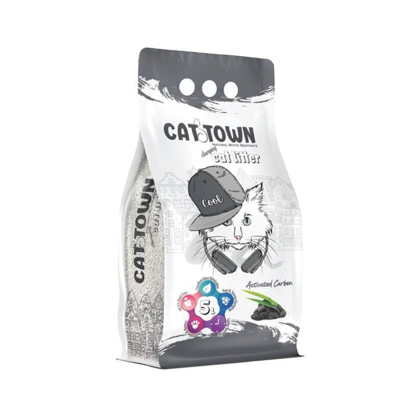Cat Town Άμμος Υγιεινής για Γάτες Activated Carbon 5l