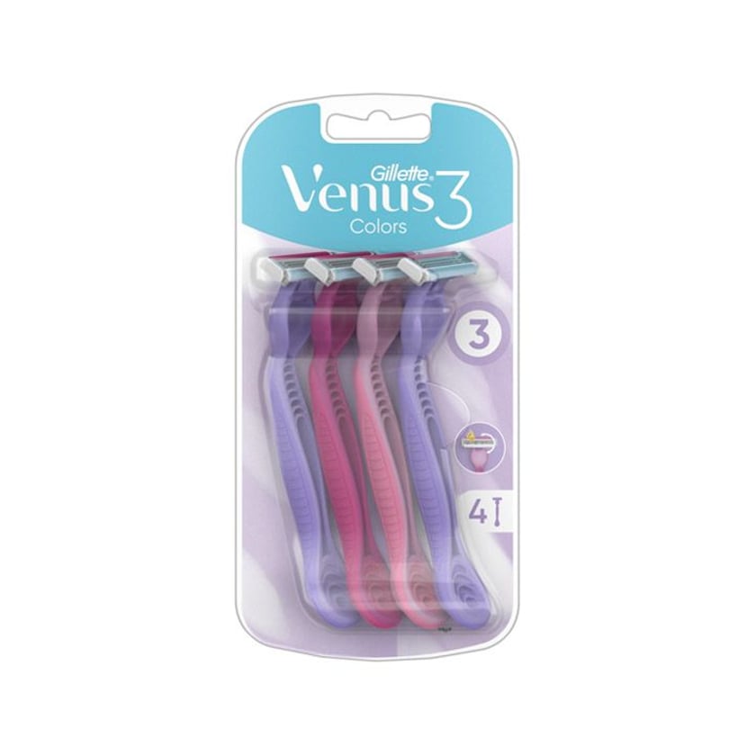 Gillette Venus 3 Colors Ξυραφάκια Μιας Χρήσης 4τεμ