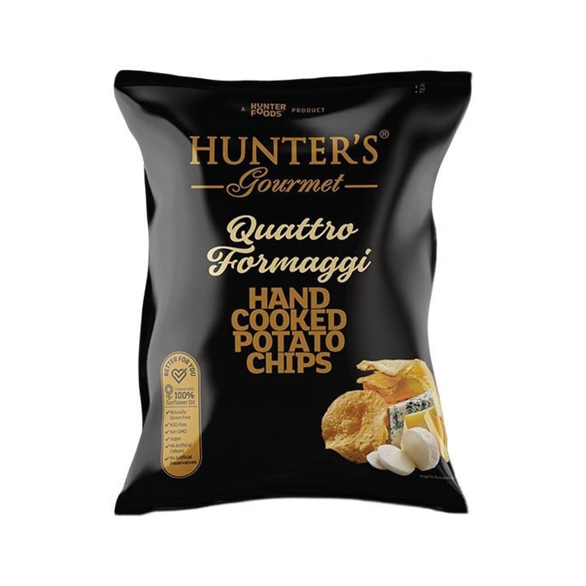 Hunter's Gourmet Πατατάκια Τέσσερα Τυριά 125g
