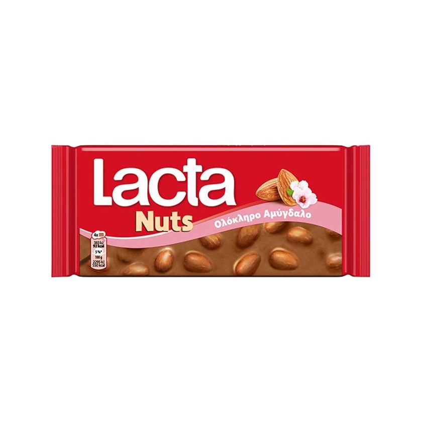 Lacta Σοκολάτα Ολάκληρο Αμύγδαλο 100g