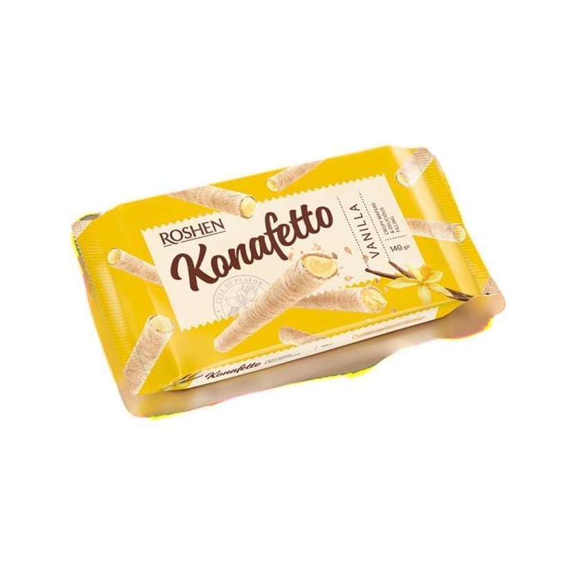 Roshen Konafetto Πουράκια με Γέμιση Κρέμα Βανίλια 140g