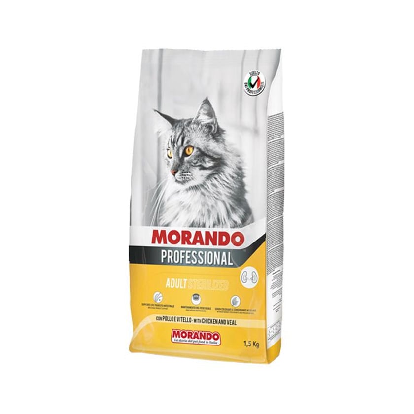 Morando Professional Adult Sterilized Dry Cat Food With Chicken & Veal 1.5kg