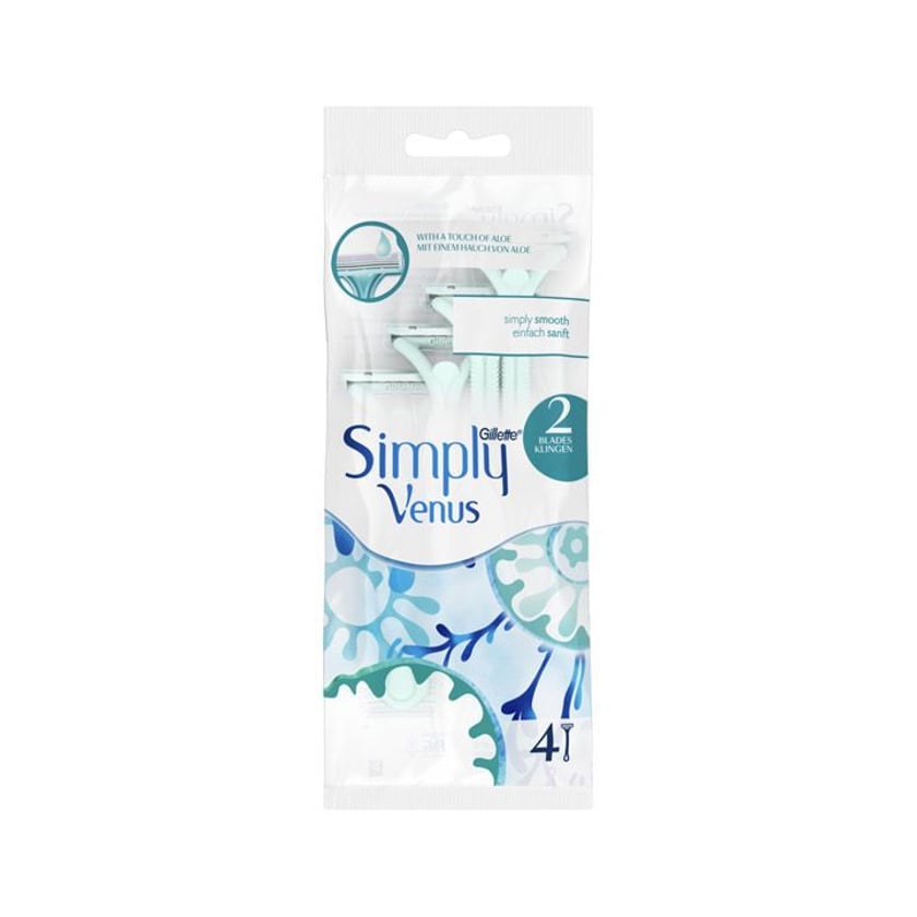 Gillette Simply Venus 2 Ξυραφάκια Μιας Χρήσης 4τεμ