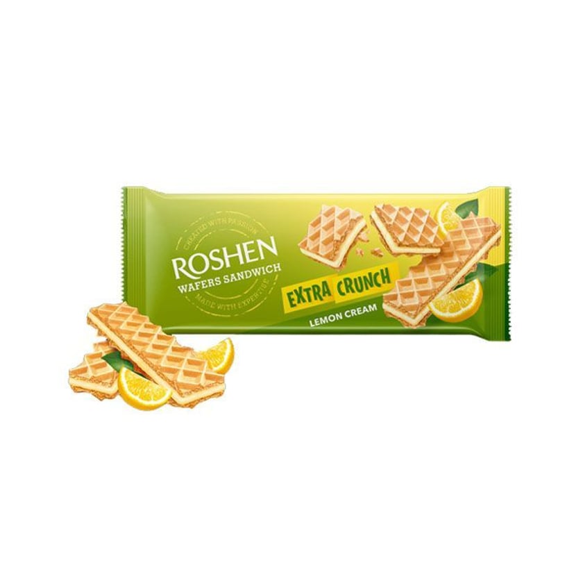 Roshen Τραγανή Γκοφρέτα με Κρέμα Λεμόνι 142g
