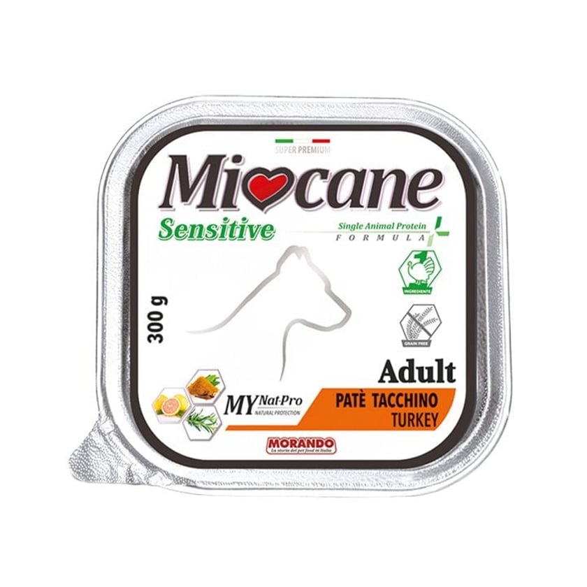 Miocane Sensitive Adult Υγρή Τροφή για Σκύλους Πατέ με Γαλοπούλα 300g