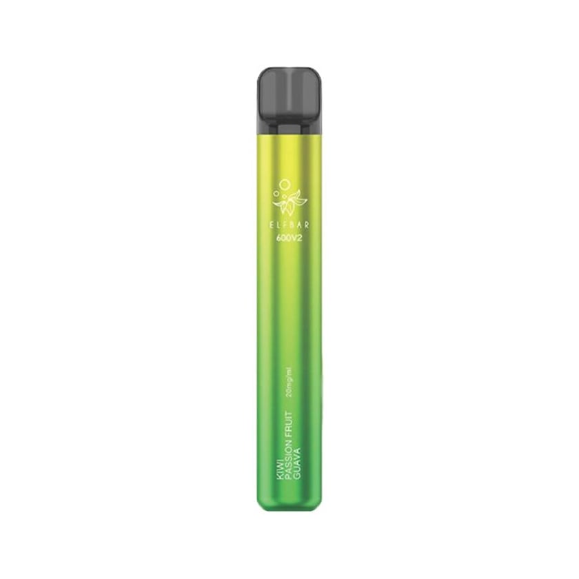 Elf Bar 600V2 Ηλεκτρονικό Τσιγάρο μιας Χρήσης Kiwi Passion Fruit Guava 20mg 2ml 600 Puffs