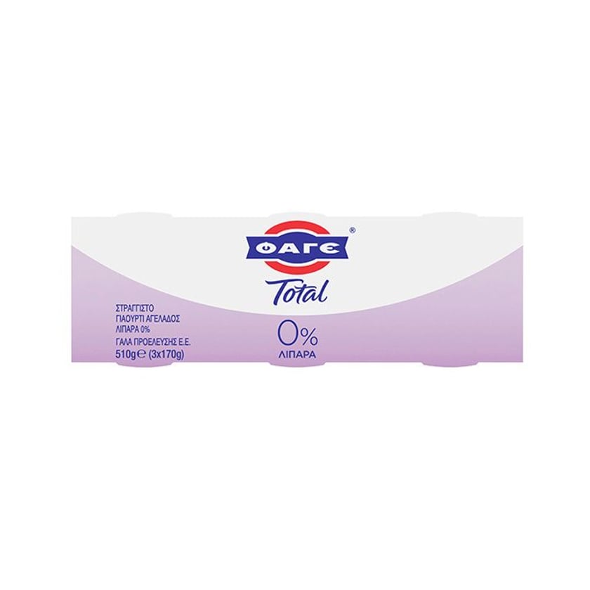 Φάγε Total Στραγγιστό Γιαούρτι 0% Λιπαρά 3x170g -1€
