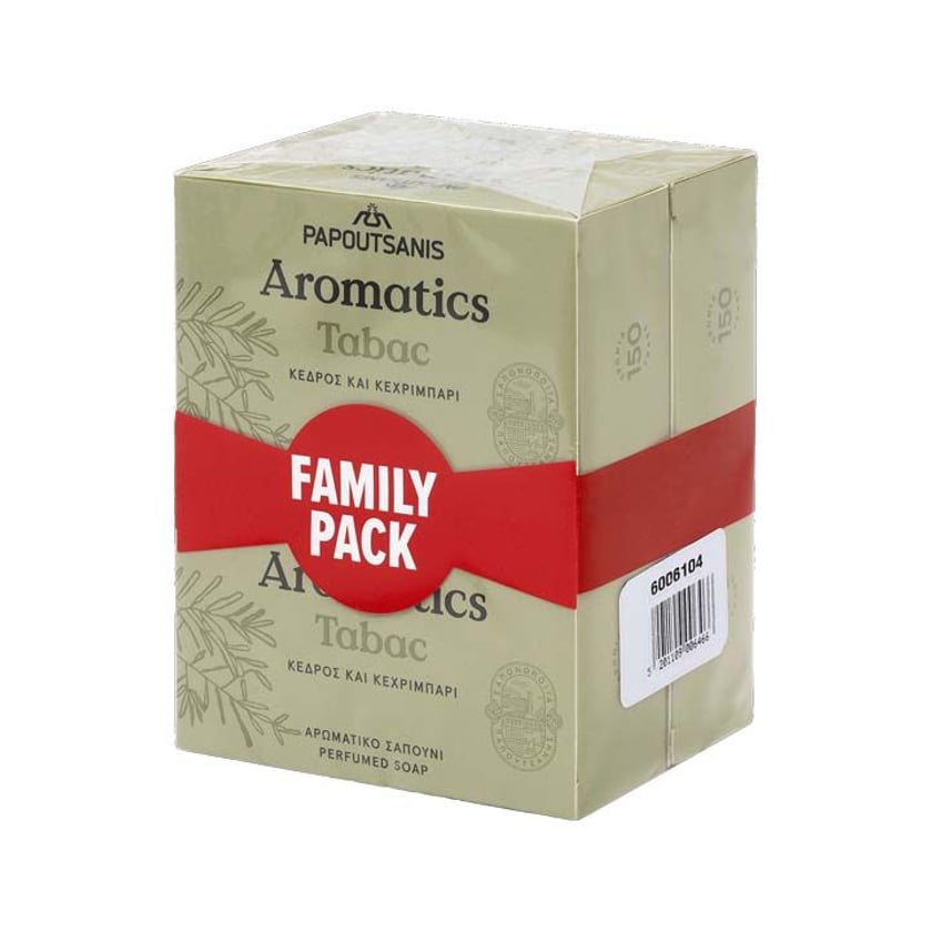 Papoutsanis Aromatics Σαπούνι Tabac 4x100g