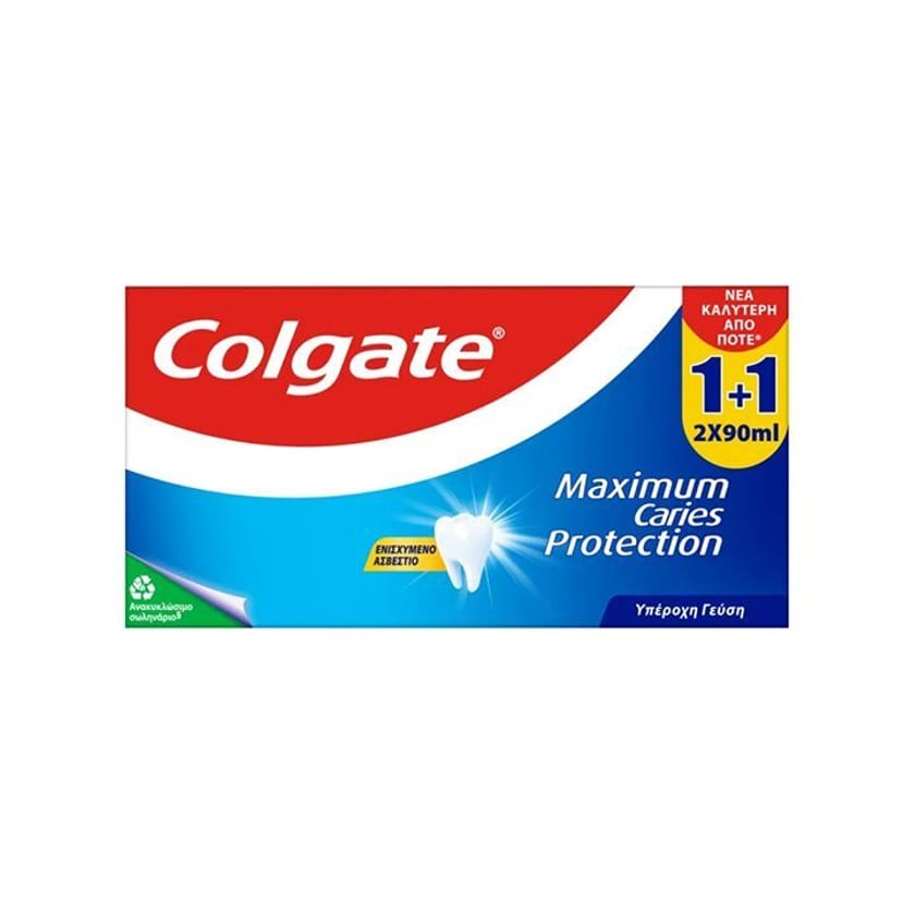 Colgate Οδοντόκρεμα Maximum Caries Protection 2x90ml 1+1 Δώρο