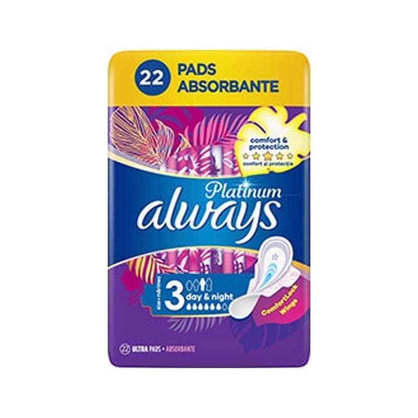 Always Platinum Σερβιέτες No3 Day & Night 22τεμ