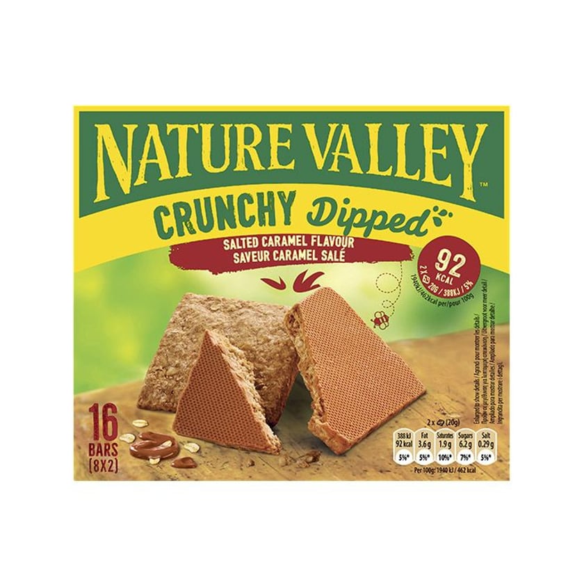 Nature Valley Crunchy Μπάρες με Επικάλυψη Αλατισμένη Καραμέλα 8x20g