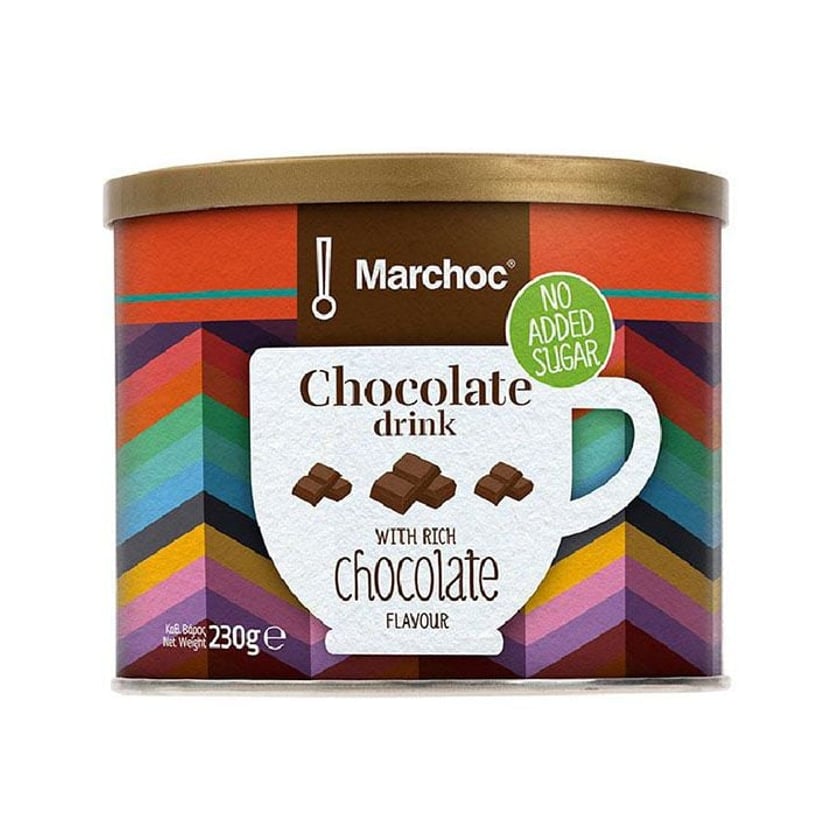 Marchoc Ρόφημα Σοκολάτας Γάλακτος Χωρίς Ζάχαρη 230g
