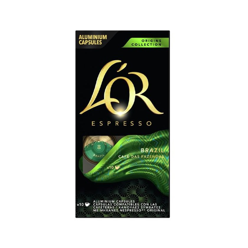 L'Or Κάψουλες Espresso Brazil Συμβατές με Μηχανές Nespresso 10τεμ