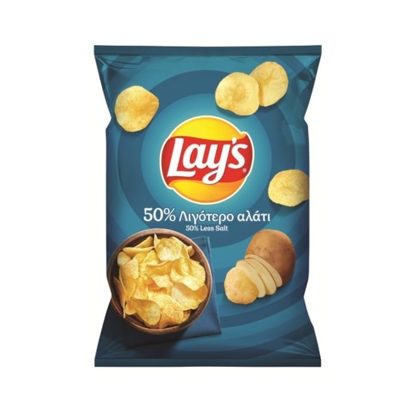 Lay`s Πατατάκια 50% Λιγότερο Αλάτι 120g